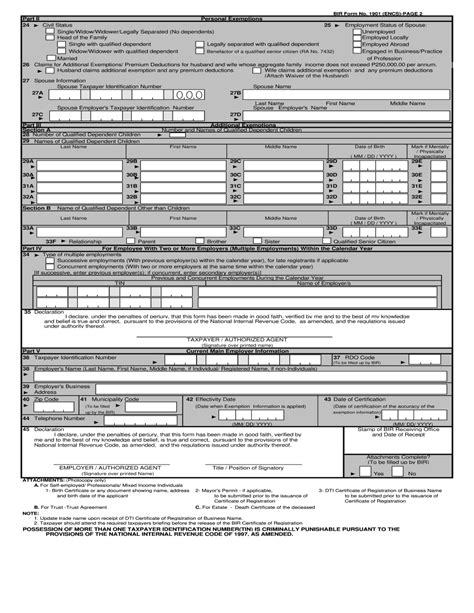 bir form 1701 excel file.